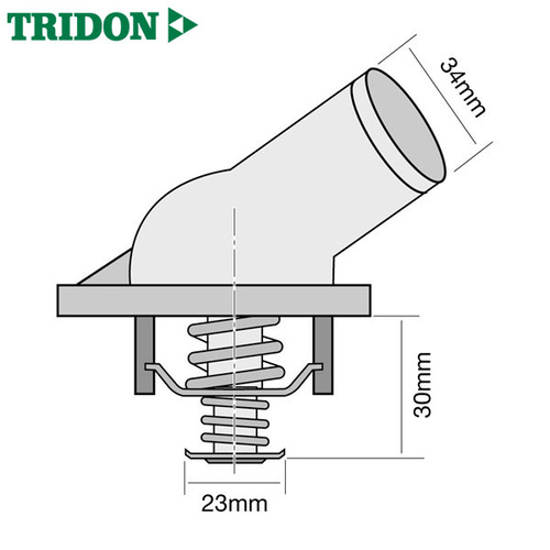 Tridon TT436-198P High Flow Thermostat & Housing 198F 92C 3 Bolt Mounting